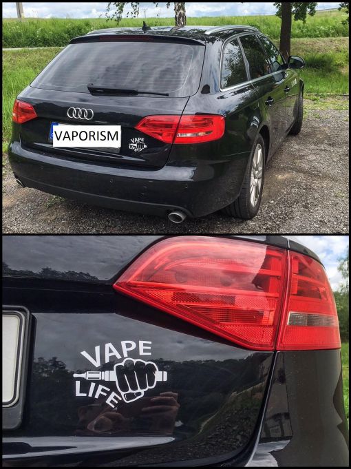 Nálepka na auto - Vape Life by Karotka