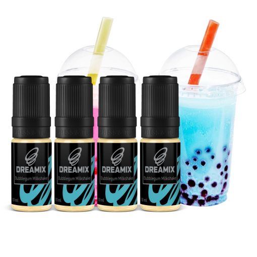 Dreamix - Žvýkačkový Mléčný Koktejl / Bubblegum Milkshake 4x10ml