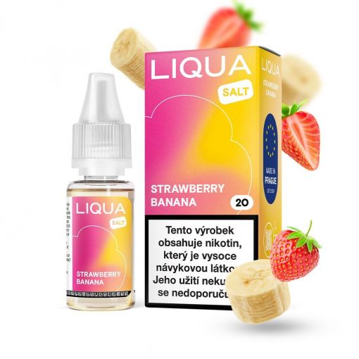 LIQUA Salt Strawberry Banana / Jahoda a banán 10ml