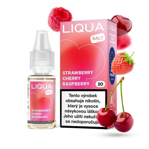 LIQUA Salt Strawberry Cherry Raspberry / Jahoda, třešeň a malina 10ml