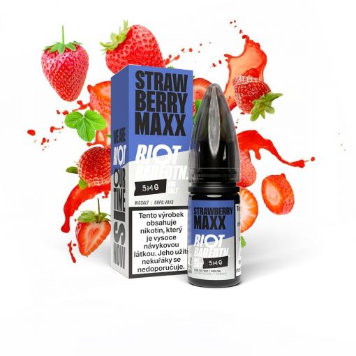 Riot BAR EDTN Salt Strawberry Maxx / Jahodový energeťák 10ml