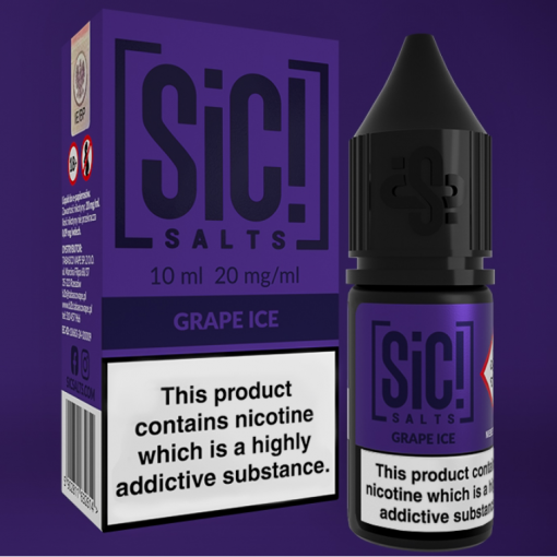 Nikotinová Sůl Sic! Salts - Grape Ice 10ml - 20mg