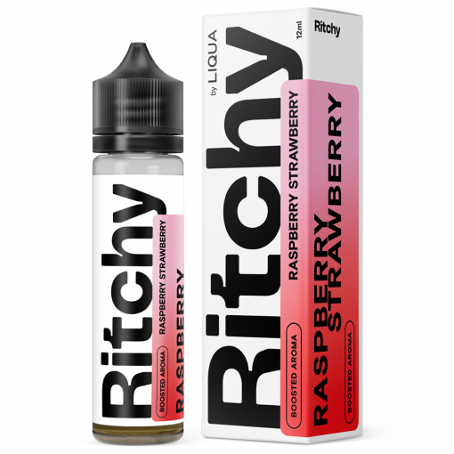 Příchuť LIQUA RITCHY - Raspberry Strawberry / Manila, Jahoda 12ml SnV