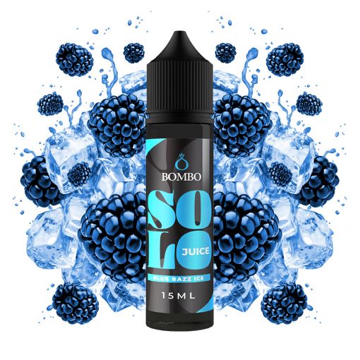 Příchuť SNV Bombo - Solo Juice - Blue Razz Ice 15ml